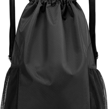 47*38*18cm - Drawstring bag - Drawstring backpack - large unisex sports backpack - with drawstring - gym bag - with two side pockets - backpack - sports bag - waterproof Oxford fabric backpack - waterproof travel bag - for beach, school, yoga, travel, out.