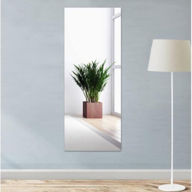 Full-length mirror - 40*122 cm - Self-adhesive mirror stickers - Flexible mirror sheets - Bathroom soft mirror - Soft mirror - mirror paper - wall stickers with mirror effect - self-adhesive mirror - unbreakable mirror - room decoration - wall decoration.