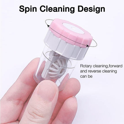 Lens case - 10 pieces - Contact lens holder - lens cleaning container - portable contact lens cleaner - contact lens cleaner - contact lens container cleaner - contact lens case - plastic - Manual contact lens cleaner - Travel storage set.