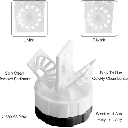 Lens case - 10 pieces - Contact lens holder - lens cleaning container - portable contact lens cleaner - contact lens cleaner - contact lens container cleaner - contact lens case - plastic - Manual contact lens cleaner - Travel storage set.
