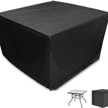 Garden Table Cover - 123*123*74 cm - Garden Furniture Cover - Square Garden Furniture Cover - Waterproof Garden Furniture Protective Cover - Waterproof Garden Table Cover - Dust Cover - Anti-UV - 210D Oxford Table Cover - for Garden, Gazebo, Balcony - Bla.