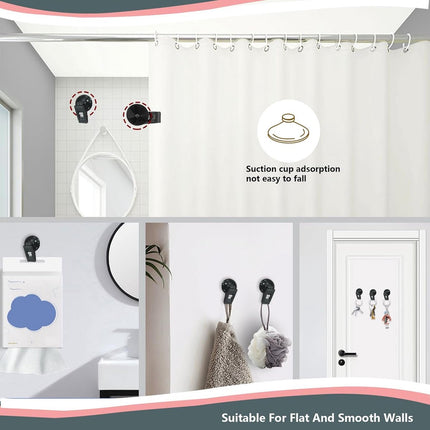 8 pieces - Suction cup clips - Shower curtain clips - Shower curtain clamps - Multifunctional storage clip - Windproof protective clips - shower curtain clips with suction cup - for car sunshades, refrigerator, notes, ticket and photo organization - 30*35.