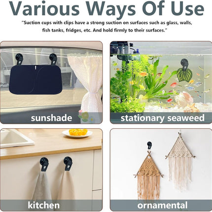 8 pieces - Suction cup clips - Shower curtain clips - Shower curtain clamps - Multifunctional storage clip - Windproof protective clips - shower curtain clips with suction cup - for car sunshades, refrigerator, notes, ticket and photo organization - 30*35.