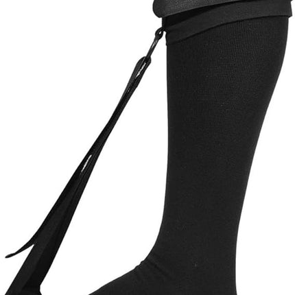 2 Pieces - Plantar fasciitis night stockings - Plantar fasciitis compression stockings - Adjustable - Foot drop support recovery stockings - Foot drop corrector - Super stretch - Black - L.