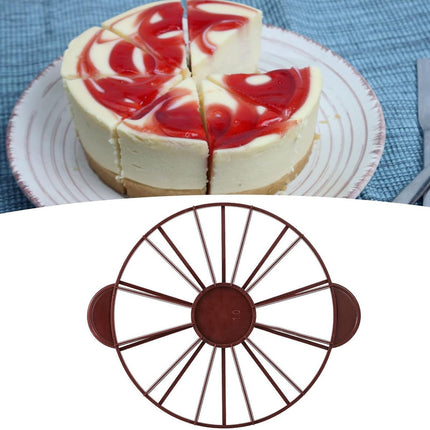 Cake divider - Round cake cutter and cake divider - cheesecake cutter - cake cutter - kitchen tools - Baking supplies - Adjustable - Brown.