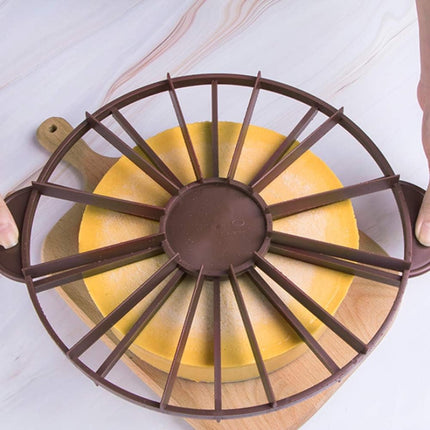 Cake divider - Round cake cutter and cake divider - cheesecake cutter - cake cutter - kitchen tools - Baking supplies - Adjustable - Brown.