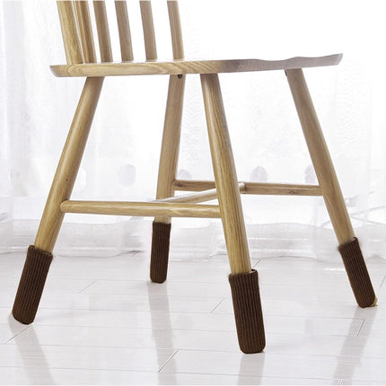 24 pieces furniture leg socks - Chair socks - brown furniture socks - chair leg floor protectors - Chair Leg Felt Pads - high elastic chair leg covers furniture caps set - easy to move and reduce noise - Furniture Leg - Anti-slip mat.