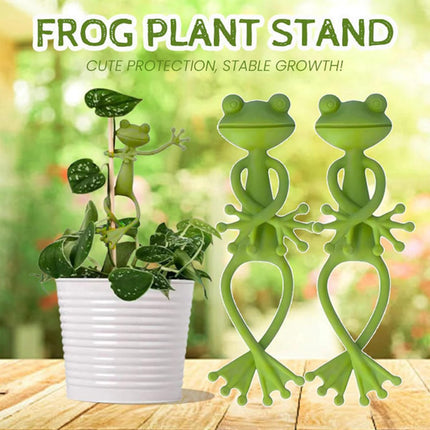 5 Pieces - Frog Plant Stand - Plant Support - Green Frog Plant Supports - Cute Frog Flowerpot Hugger Plant Climbing Fixture Clips - Freestanding - Animal Figurines Planter Pot Hanger Decorations.