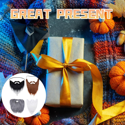 pieces - Fake beard - artificial beards - fake beards for parties - Halloween beards - Santa beards - adjustable elastic rope moustache props - role-playing accessories - for Halloween, Christmas, cosplay and party disguise.