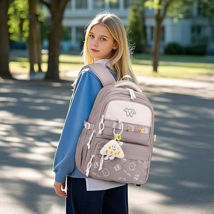 backpack - backpack for girls - Waterproof Girl Backpack - School backpack - boys' backpack - women's backpack - lightweight school bag - School bag - Girls' School Student School Bag - Backpacks - Teenagers - Large capacity school backpacks.
