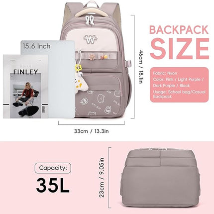 backpack - backpack for girls - Waterproof Girl Backpack - School backpack - boys' backpack - women's backpack - lightweight school bag - School bag - Girls' School Student School Bag - Backpacks - Teenagers - Large capacity school backpacks.