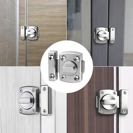 pieces - Door locks - swing door locks - zinc alloy door locks - bathroom door lock - security lock - door bolt - for home security, bathroom, bedroom, toilet - silver.
