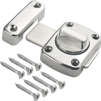 pieces - Door locks - swing door locks - zinc alloy door locks - bathroom door lock - security lock - door bolt - for home security, bathroom, bedroom, toilet - silver.