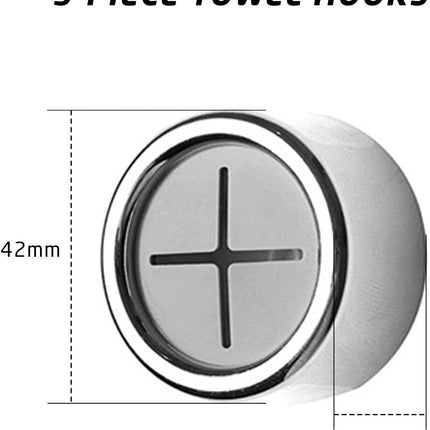 5 pieces - 42*22 mm - towel holders - self-adhesive round towel holders - towel hooks for wall mounting - no drilling required - push-in towel rack - for kitchen, bathroom, kitchen hooks - silver.