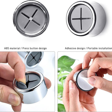 5 pieces - 42*22 mm - towel holders - self-adhesive round towel holders - towel hooks for wall mounting - no drilling required - push-in towel rack - for kitchen, bathroom, kitchen hooks - silver.