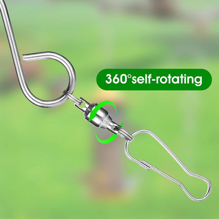 Set of 12 wind swivel hooks - Suitable for 360-degree hanging plants - Double 360-degree rotatability - Wind chimes, light clips - Bird feeders - Bird baskets - Bird baths - Hanging plant clips.