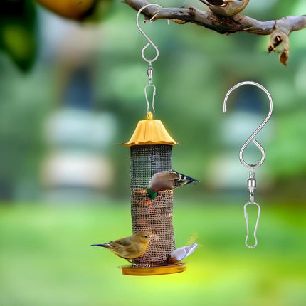 Set of 12 wind swivel hooks - Suitable for 360-degree hanging plants - Double 360-degree rotatability - Wind chimes, light clips - Bird feeders - Bird baskets - Bird baths - Hanging plant clips.