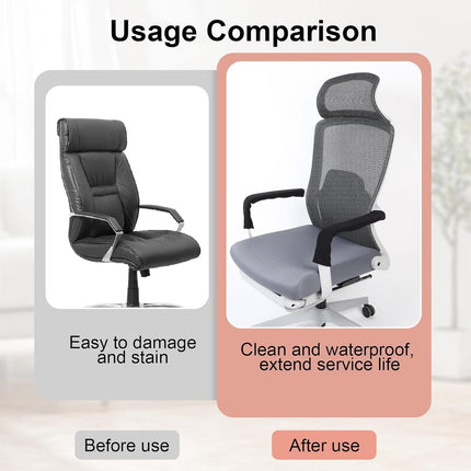 1 pair - office chair armrest covers - Office chair armrest cover - Computer chair armrest cover - Removable - Elastic - Waterproof - Chair armrest covers - Dust cover - Armrest protector - for desk and gaming chairs - 45*16 cm - black.