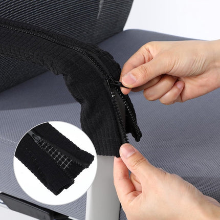 1 pair - office chair armrest covers - Office chair armrest cover - Computer chair armrest cover - Removable - Elastic - Waterproof - Chair armrest covers - Dust cover - Armrest protector - for desk and gaming chairs - 45*16 cm - black.