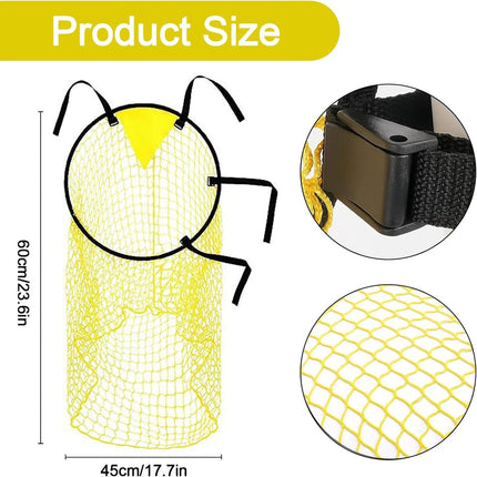 Football Net - Cross Target with Ball Net - Football Goal Net - Football Goal - Target Net - Training Equipment - Football Cross - Football Training - Football Training Equipment - Football Goal Net - for precision training - 45*60 cm - yellow.