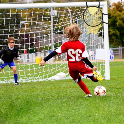 Football Net - Cross Target with Ball Net - Football Goal Net - Football Goal - Target Net - Training Equipment - Football Cross - Football Training - Football Training Equipment - Football Goal Net - for precision training - 45*60 cm - yellow.