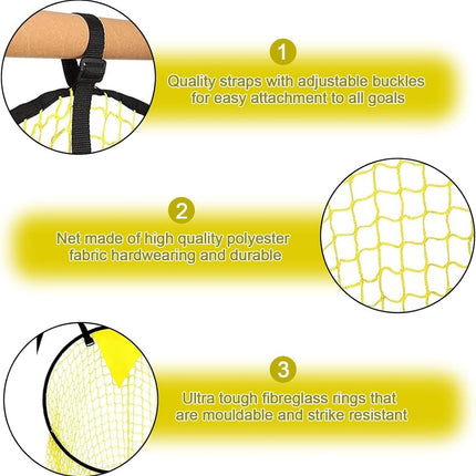 Football Net - Cross Target with Ball Net - Football Goal Net - Football Goal - Target Net - Training Equipment - Football Cross - Football Training - Football Training Equipment - Football Goal Net - for precision training - 45*60 cm - yellow.