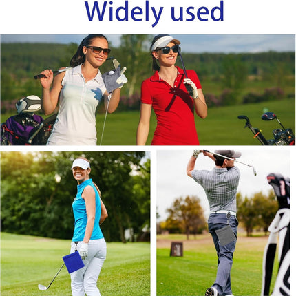 3 pieces - Golf Ball Towel - Golf Bag Amphibious Towels - with retractable buckle - Soft and delicate golf towel - Durable golf club cleaner - for fitness, outdoor sports - 12*12 cm - black, blue and grey.