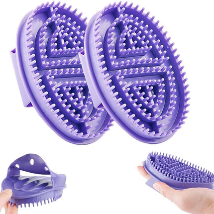 pieces - Massage Brush - Meridian Pressure Brush - Dry Brushing - Essential Oil Brush - Bath Brush - Body Scrub Bath Body Brush - SPA Massager - for Meridian Scalp Full Body Relaxation Massage, relieves muscle tension - Purple.
