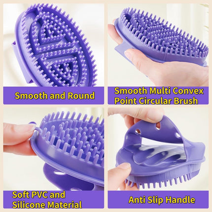 pieces - Massage Brush - Meridian Pressure Brush - Dry Brushing - Essential Oil Brush - Bath Brush - Body Scrub Bath Body Brush - SPA Massager - for Meridian Scalp Full Body Relaxation Massage, relieves muscle tension - Purple.