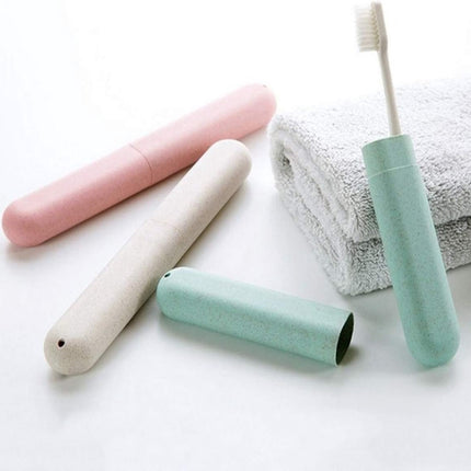 4 pieces - Toothbrush Case - Portable Toothbrush Box - Travel Toothbrush Box - Travel Toothbrush Bag - Toothbrushes Toothbrush Box - for travel, camping, school - blue, green, pink, beige.