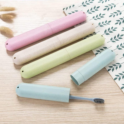 4 pieces - Toothbrush Case - Portable Toothbrush Box - Travel Toothbrush Box - Travel Toothbrush Bag - Toothbrushes Toothbrush Box - for travel, camping, school - blue, green, pink, beige.