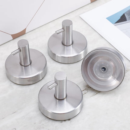 pieces - 6*6*5.5 cm - Suction cup hooks - Hooks with vacuum suction cup - towel hooks without drilling - waterproof - suction cup hook for shower, bathroom, kitchen, glass door - silver.