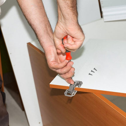 10 pieces - hinges - 3 inch - invisible stainless steel hinges - 90 degrees - cabinet hinges - kitchen door hinges - with screws - for furniture doors, drawers, windows and wardrobes - no drilling required - 77*32 mm - silver.