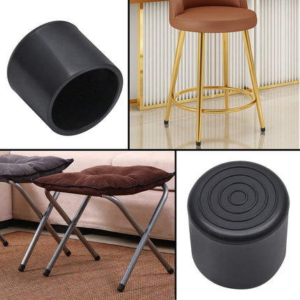 20 pieces - Chair Leg Caps - 32*32*34mm - furniture leg covers - Round rubber furniture leg protectors - Chair protector - floor protection - chair leg protectors - chair socks - for chair legs, table and sofa - black.
