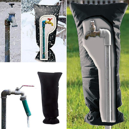Frost Protection Cover - 51 × 20cm - Frost protection cover for tap - Tap Freeze Cover - Frost-free Outdoor Tap Protection Cover - Outdoor Tap Covers - Frost Protection - Outdoor Tap Cover - Frost Protection for Facade Taps - Frost Cover - Waterproof reus.