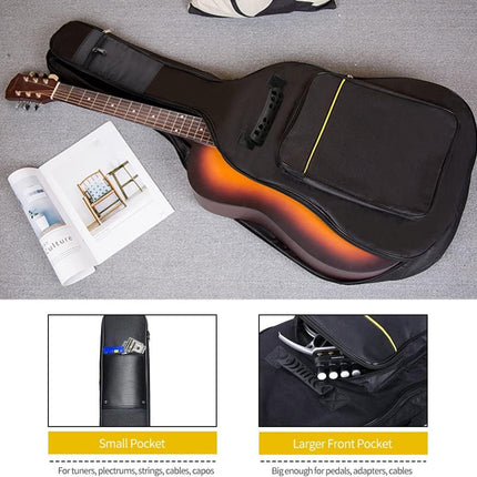 Classic guitar case - Acoustic guitar case - Backpack with exterior pocket and handles - Guitar backpack - Guitar case - Padded - Waterproof - For electric guitars - Black.