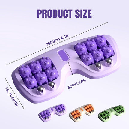 Foot massage device - Foot massage roller - Portable double foot massager roller - Massage ball - Foot massage - double foot massager roller for relieving plantar fasciitis pain and improving circulation, portable foot massager tool.