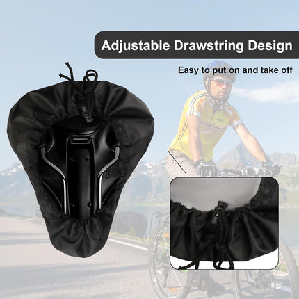 2 pieces - Bicycle Saddle Cover - Bicycle Saddle Cover - Waterproof Saddle Cover - Cover for Bicycle Saddle - Rain Cover - Saddle Cover - with drawstring - outdoor saddle cover - bicycle accessories - waterproof - universal - rain and dust protection - 24.