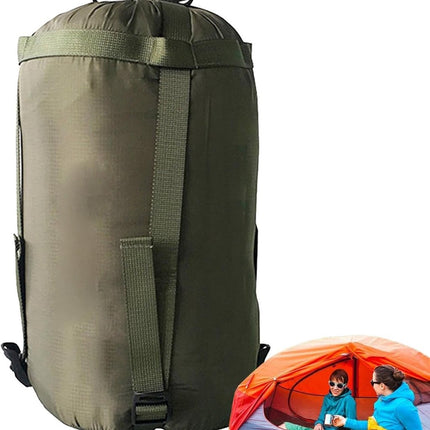 Compression bag - Sleeping bag compression bag - Sleeping bag storage bag - Storage bag - Backpacking storage bags - Portable sleeping bag storage bag - Lightweight backpack bag - Camping storage bag - for travel, camping and outdoor backpacking - Green -.