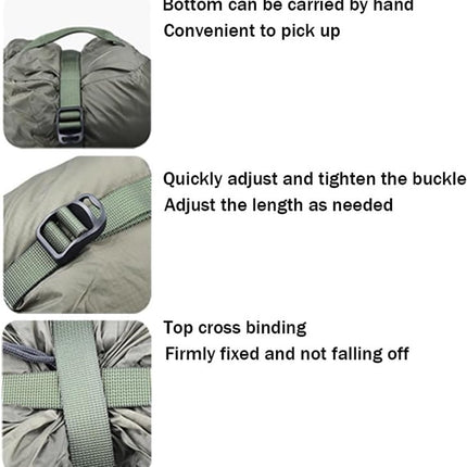 Compression bag - Sleeping bag compression bag - Sleeping bag storage bag - Storage bag - Backpacking storage bags - Portable sleeping bag storage bag - Lightweight backpack bag - Camping storage bag - for travel, camping and outdoor backpacking - Green -.