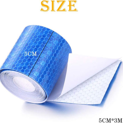 4 rolls - reflective stickers - 5cm*3m - reflective tape - reflective safety warning strips - reflective strips - safety marking tape - waterproof - for trucks, bicycles, strollers, helmets - yellow, white, red, blue.