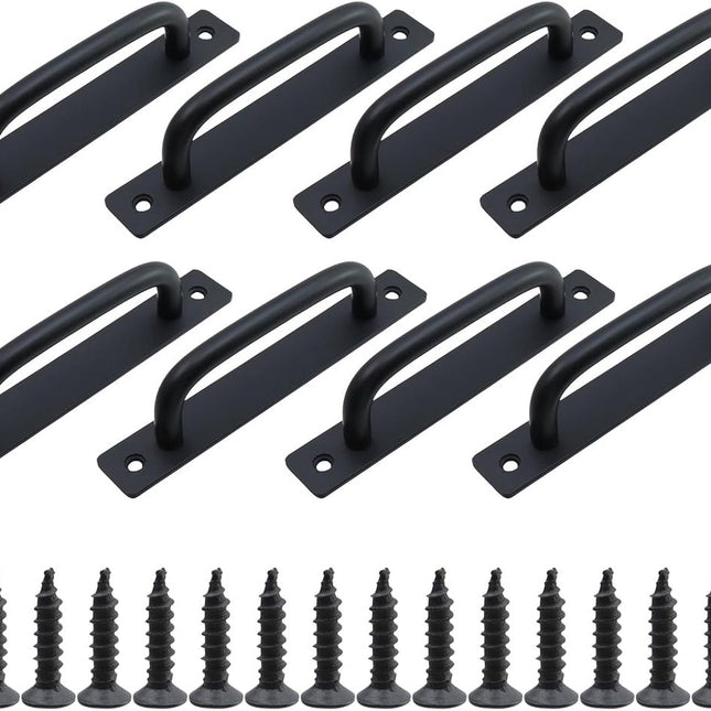 8 Pieces Door Handle - Kitchen Cabinet Handles - Cabinet Handles - Handles for Small Doors - 5" Hole in the Center Aluminum Alloy Cabinet Handles - Kitchen Cabinet Handle - For Drawer Cabinets, Cabinets, Kitchen, Wardrobe and Drawer Handles - Black.