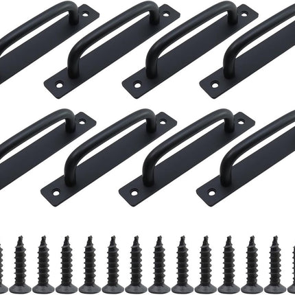 8 Pieces Door Handle - Kitchen Cabinet Handles - Cabinet Handles - Handles for Small Doors - 5" Hole in the Center Aluminum Alloy Cabinet Handles - Kitchen Cabinet Handle - For Drawer Cabinets, Cabinets, Kitchen, Wardrobe and Drawer Handles - Black.