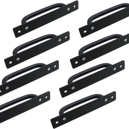 8 Pieces Door Handle - Kitchen Cabinet Handles - Cabinet Handles - Handles for Small Doors - 5" Hole in the Center Aluminum Alloy Cabinet Handles - Kitchen Cabinet Handle - For Drawer Cabinets, Cabinets, Kitchen, Wardrobe and Drawer Handles - Black.