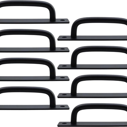 8 Pieces Door Handle - Kitchen Cabinet Handles - Cabinet Handles - Handles for Small Doors - 5" Hole in the Center Aluminum Alloy Cabinet Handles - Kitchen Cabinet Handle - For Drawer Cabinets, Cabinets, Kitchen, Wardrobe and Drawer Handles - Black.