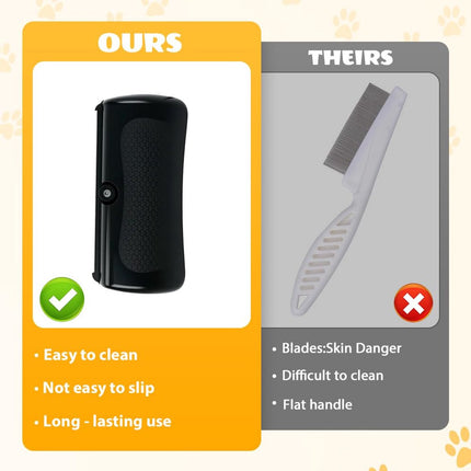 Detangling Blade - 2 Pieces - Tail Shedding Brush - Detangling Comb - Comb - Undercoat Comb - Grooming Brush for Dogs and Cats - Dog Brush - Cat Brush - Tool for removing long and short hair from pets - Detangling Comb.