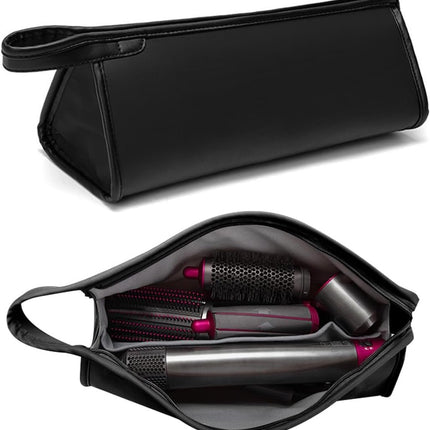 Suitable Travel Case - 1 piece - Organizer - Storage Bag - Travel Bag - Travel Pouch - PU Leather - Waterproof Hair Dryer Bag - Portable Hair Dryer Bag - For curling iron, comb, curling iron and hair dryer - Suitable for Dyson Supersonic and accessories -.