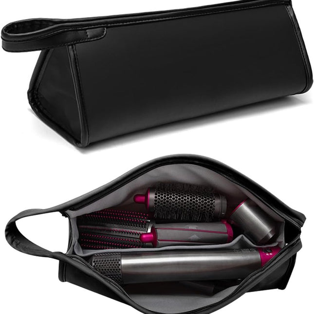 Suitable Travel Case - 1 piece - Organizer - Storage Bag - Travel Bag - Travel Pouch - PU Leather - Waterproof Hair Dryer Bag - Portable Hair Dryer Bag - For curling iron, comb, curling iron and hair dryer - Suitable for Dyson Supersonic and accessories -.