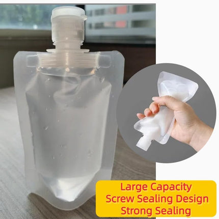 20 pieces - Travel-size Toiletries Bag - Travel Toiletries Containers - travel containers - refillable travel bottles - for cosmetics, lotions, shower gels, shampoos, travel essentials - 100 ml, 50 ml, 30 ml - with portable funnel - transparent.