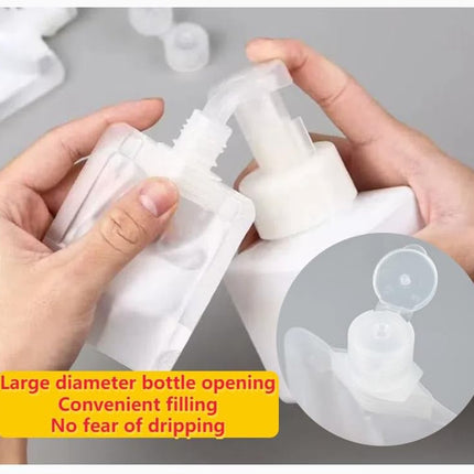 20 pieces - Travel-size Toiletries Bag - Travel Toiletries Containers - travel containers - refillable travel bottles - for cosmetics, lotions, shower gels, shampoos, travel essentials - 100 ml, 50 ml, 30 ml - with portable funnel - transparent.